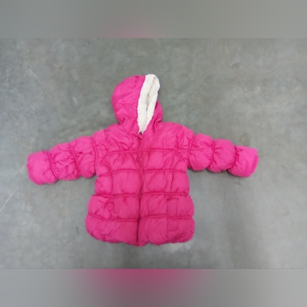 Old Navy Pink Puffer Jacket with Hood